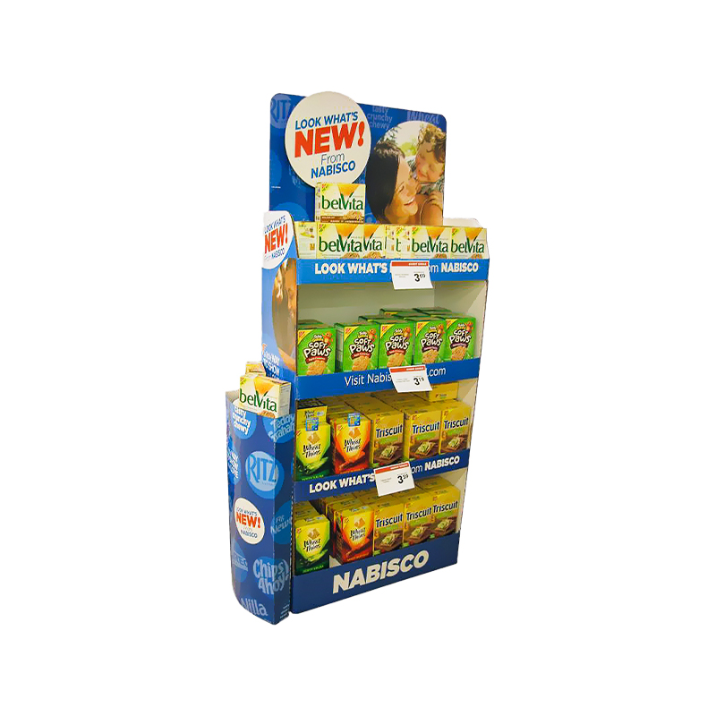 Hoogwaardige offset -afdrukken Golde display Stand voor snacks