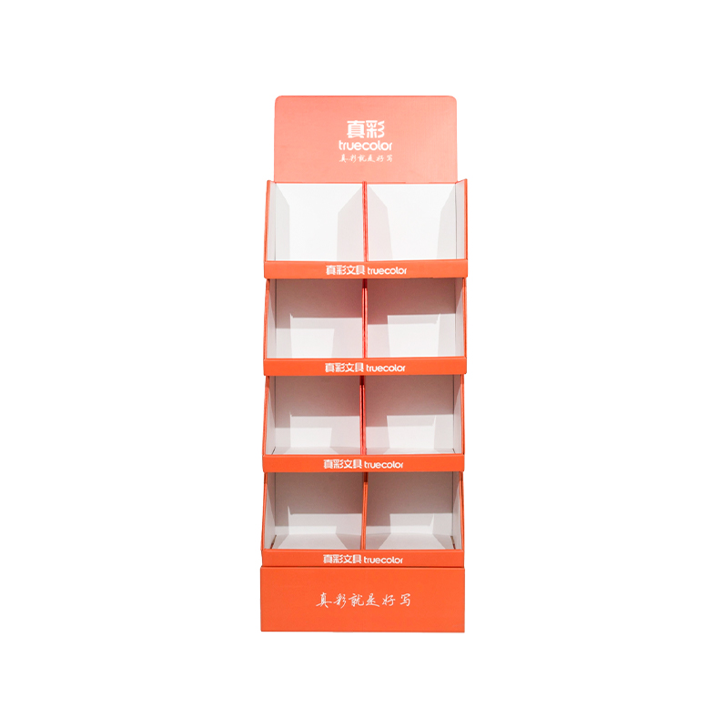 High -End retail Cardboard PDQ Display Shelf voor Stationery Brand Sales Promotion