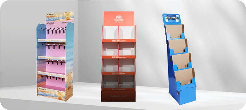 Kartonnen/gegolfd display -stand